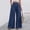 Dark Blue, variant on KLHDSF Flowy Pants for Women Casual High Waisted Wide Leg Palazzo Pants Trousers with Pocket Plus Size Black L