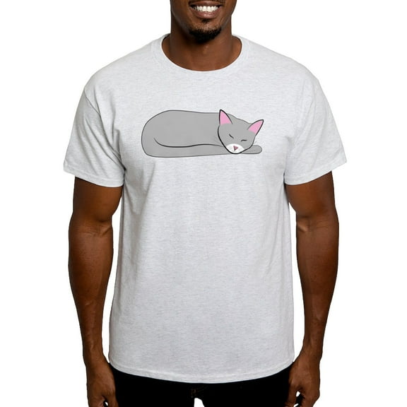 CafePress - Sleeping Cat Light T Shirt - Men's Classic Graphic T-Shirt