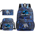 thumbnail image 1 of Jurassic Park Schoolbag Three-piece Set, Leisure Backpack, Large-capacity Backpack For Male And Female Students-HAPDEN, 1 of 4