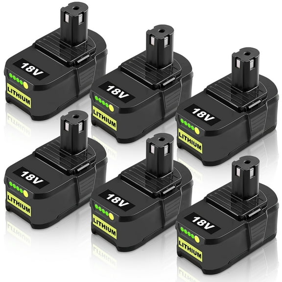 6 Pack 8.0Ah P108 Battery Replacement for Ryobi 18v Battery Compatible with Ryobi Battery 18V Tools