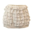 thumbnail image 4 of Penkiiy Women Ruffled Bloomer Shorts Y2K Cute Lace Ruffle Shorts Elastic Waist Fairy Mesh Layered Micro Shorts M White, 4 of 5