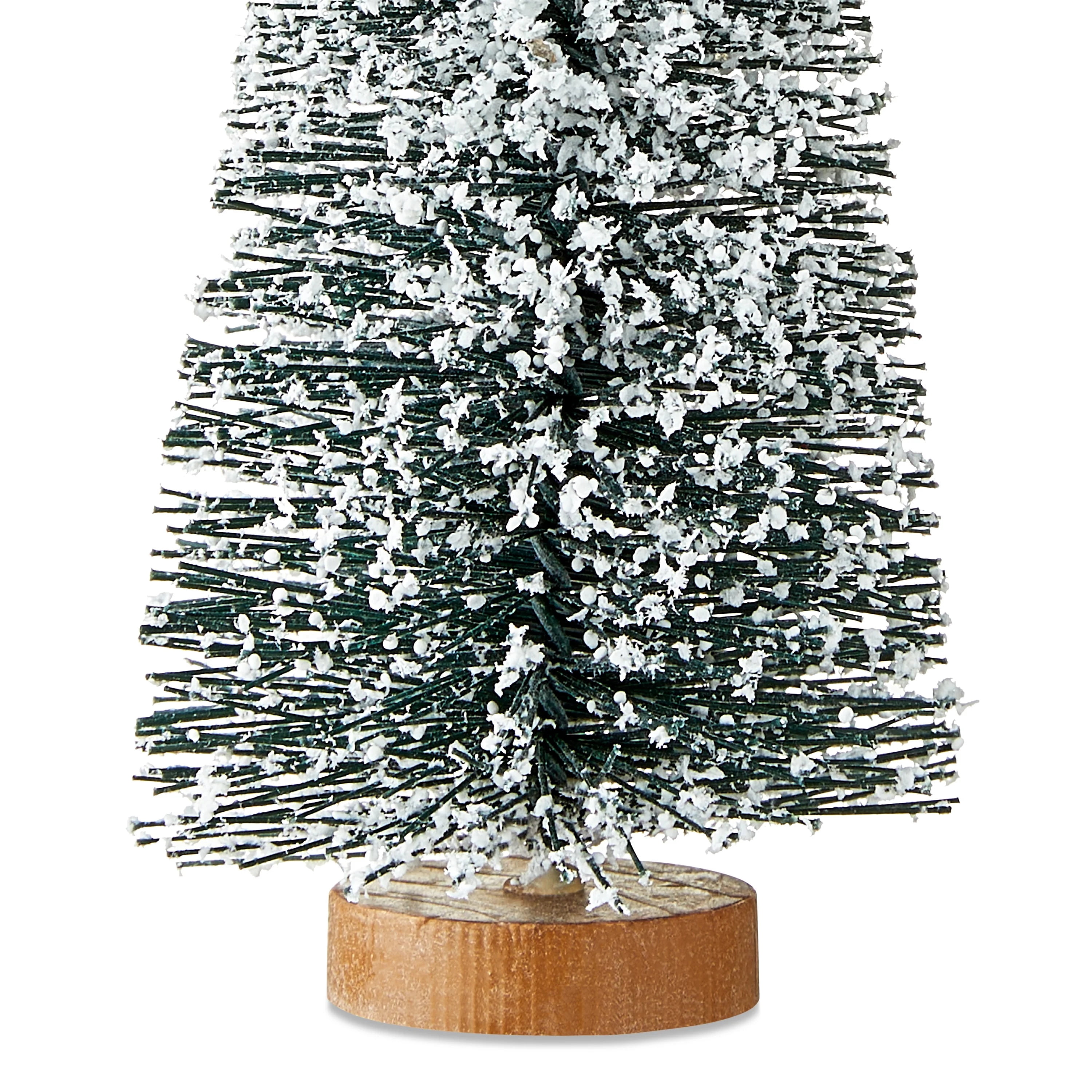Snow-Flocked Christmas Village Pine Tree, Green, 6", by Holiday Time