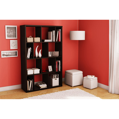 South Shore Reveal Shelving Unit with 12 Compartments, Multiple Finishes
