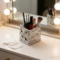 thumbnail image 6 of Cheese Pencil Holder, Ceramics Cheese Pen Holder for Desk Cute Pencil Holders Cup Organizer Makeup Brush Holder Stationery Fork Spoon Storage,3.15X3.15 in （Silver）, 6 of 6