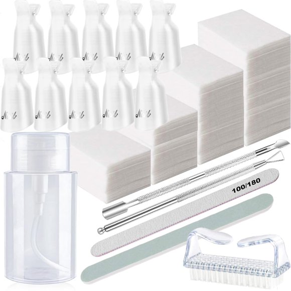 Kit de herramientas para quitar esmalte de uñas HiMo con dispensador de 200 ml