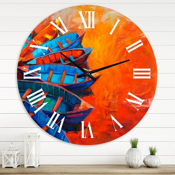 Designart 1 in Quartz Coastal Wall Clock