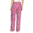 thumbnail image 3 of Uemuo Colorful Donuts 1 Pattern Women's Wide Leg Palazzo Lounge Pants with Pockets Light Weight Loose Comfy Casual Pajama Pants-Large, 3 of 9