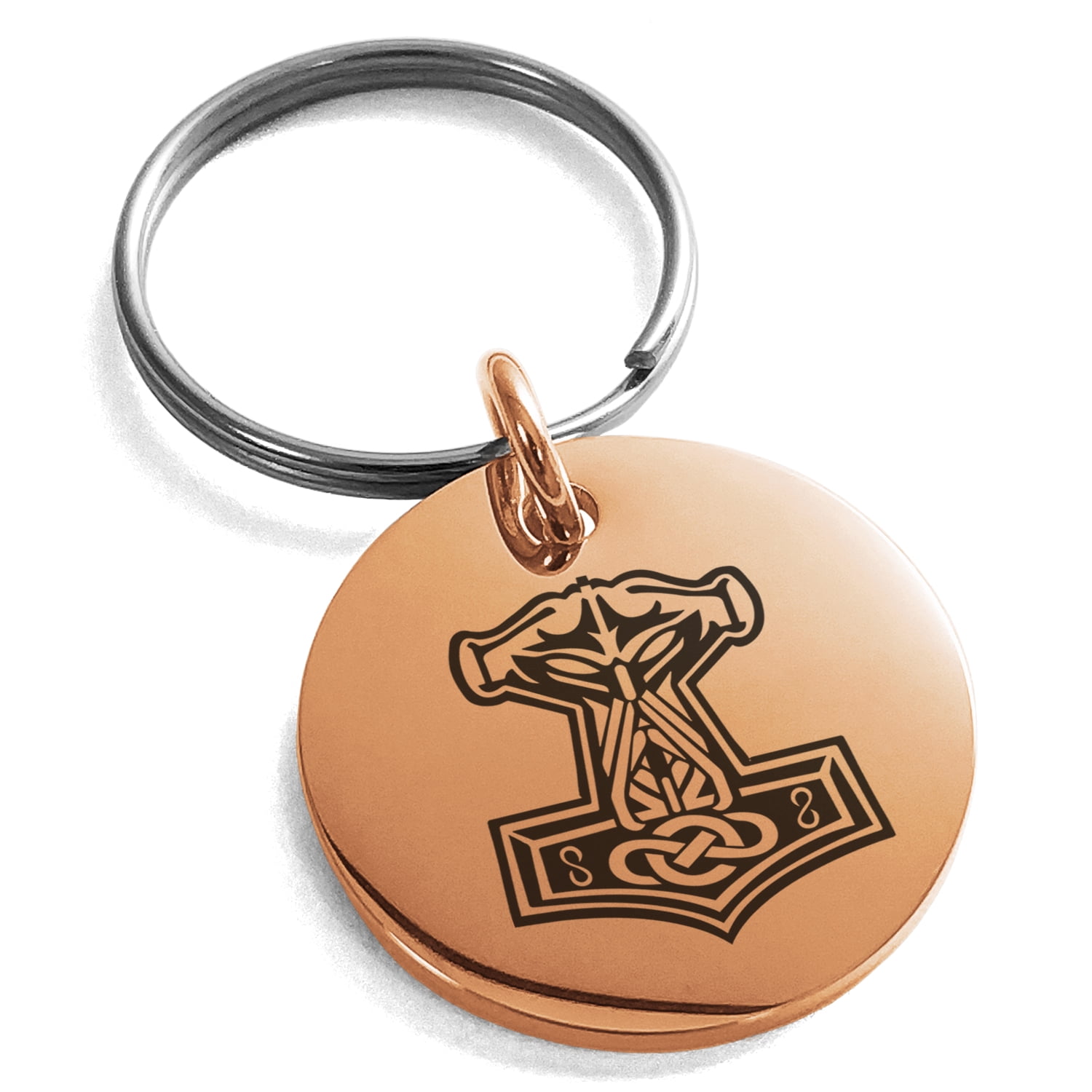 Stainless Steel Mjolnir Thor's Hammer Viking Norse Engraved Small ...