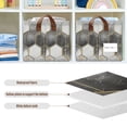 thumbnail image 4 of Yayeee Foldable Storage Basket for Shelves with Handles Waterproof Cloth Bins, Gray Hexagons, 4 of 7