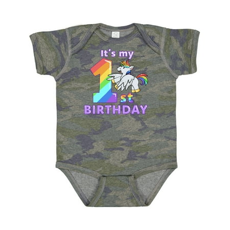 

Inktastic It s My 1st Birthday Unicorn Gift Baby Boy or Baby Girl Bodysuit