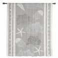 thumbnail image 2 of Gray Coastal Semi Sheer Curtains Drapes for Living Room, Bedroom, French Doors Window 84 Inches Long, Nautical Beach Summer Sea Starfish Coral Rod Pocket Chiffon Curtain Drapery Voile Drape Panel, 2 of 6