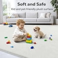 thumbnail image 2 of Buganda Soft Area Rugs, Low Pile Area Rug for Living Room Bedroom, Non Slip Washable Decor Carpet, 6'x9', Cream, 2 of 6