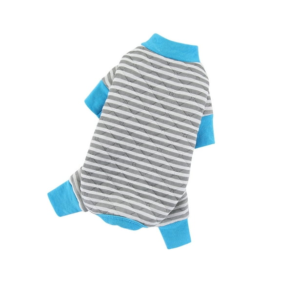 Quilted Striped Pet Jacket Insulated Winter Wear with Multiple Sizes 8.65-22 inch Bust