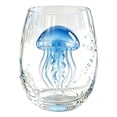 thumbnail image 2 of Artisanal Blue Ringed Octopus Glassware, 2D Octopuses Stemless Wine Glasses, Handcrafted Marine Animal Bar Glass, Coastal Home Decor Gift for Ocean Lovers, 2 of 7