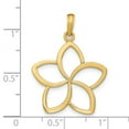 thumbnail image 3 of Auriga Fine Jewelry 14K Yellow Gold Cut Out Flower Pendant for Women (L-24 mm,W-24 mm), 3 of 5