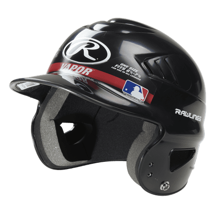 Rawlings Vapor Coolflo Molded OSFM Baseball Helmet, Black