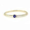 thumbnail image 3 of HeartsAndYou 0.6ct Natural Sapphire Diamond Engagement Ring Minimalist 14k SOLID Yellow Gold, 3 of 9