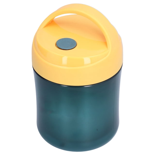 Wchiuoe Récipient Alimentaire Isolé, Pot Alimentaire Isolé 500ml en Silicone Inoxydable 304 Étanche pour Soupe, Pot Alimentaire Isolé avec Poignée