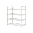 thumbnail image 2 of Oggfader 4 Tier Shoe Rack Organizer, Narrow Plastic Storage Rack for Closet Entryway Bedroom, Easy Assembly Breathable Shelves, Space Saving Solution, White, 2 of 6