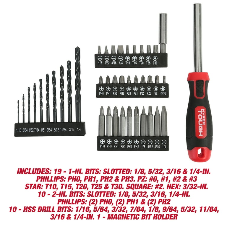 Hyper Tough 12V Max Lithium Ion Cordless 3 8 inch Drill Driver 50 Piece Project Kit and 1.5Ah Battery 99312 Walmart