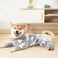 thumbnail image 4 of Dog High Collar Fleece Pajamas - Cozy Plush Four Legs Onesie, Autumn Winter Warm Dog Coat For Medium & Large Dogs,Pink,S, 4 of 9