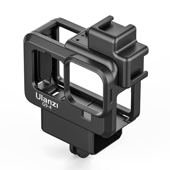 Ulanzi G9-4 Action Caméra Vidéo Cage Plastique Vlog Boîtier de Protection avec Double Montage de Chaussure Froide 52mm Filtre Adaptateur Accessoire Remplacement pour GoPro Hero 9
