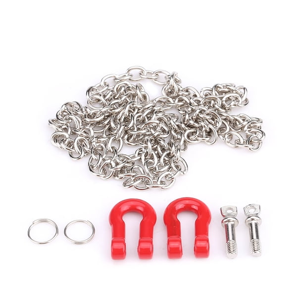 Cadena de aleación de Metal a escala 1:10 y grilletes de remolque para RC Crawler SCX-10 D90, accesorio para camión