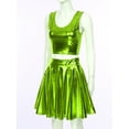 thumbnail image 4 of iiniim Costume Holographique pour Femmes d'Extraterrestre Fille de l'Espace Halloween Jeu de Rôle Déguisement Carnaval Fête Tenue de Boîte de Nuit FluorescentGreenC m, 4 of 7