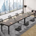 thumbnail image 1 of Tribesigns 6.5FT Conference Table, 78.7 Inche Rectangle Meeting Seminar Table for 6-8 People (Only Table) (2,Gray+Black), 1 of 5