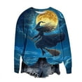 thumbnail image 5 of DOSUKRAI Womens Sweatshirt Halloween Graphic Sweatshirts Long Sleeve Crew Neck Pullover Fall Lightweight Sweater Tops 2025 Multicolor,S, 5 of 6