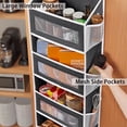 thumbnail image 4 of Rolarhola Over The Door Storage - 5 Shelf Behind Door Hanging Organizer with 5 Clear View Pockets, Space Saving Mesh Organizer for Bedroom, Bathroom, Closet, Pantry (Gray), 4 of 8