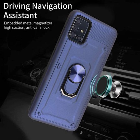 Galaxy A71 Case with Screen Protector, LakiBeibi Slim Dual Layer Samsung A71 Case with Ring