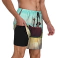 thumbnail image 2 of Balery Elehpant And A Giraffe Looking At The Sea Mens Swim Trunks Swim Shorts for Men Quick Dry Inseam Beach Shorts with Compression Liner Pocket-Small, 2 of 9