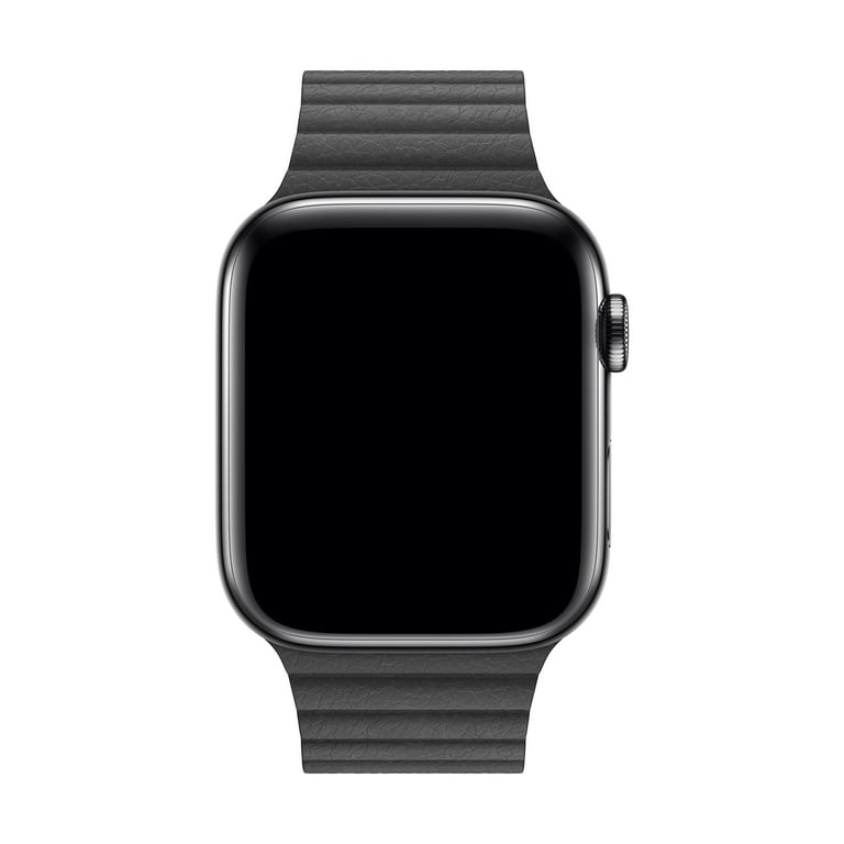 Apple Watch 44mm Black Leather Loop - Medium - Walmart.com