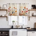 thumbnail image 2 of Yellow Red Blue Spring Floral Kitchen Curtains Small Short 39 Inch Length, Watercolor Botanical Summer Flowers Bedroom Living Room Curtains, Light Filtering Cafe Curtain Drapes 2 Panels Set 55''x39'', 2 of 9