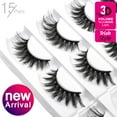 thumbnail image 3 of Eliace Lashes , False Eyelashes Cat Eyes Wispy Natural Faux Mink Lashes 15 Pairs,  Fake Eye Lashes Multipack | Trish, 3 of 9