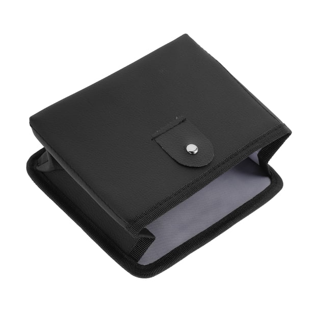 Bote de basura para automóvil Unique Bargains, colgante en la puerta del automóvil, bote de basura de cuero sintético negro, 1 pieza