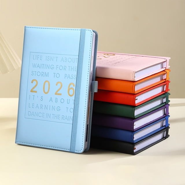 Agenda Diaria Grande 2026 - Cuaderno de Planificación de 365 Días Calendario, Negro MNFD