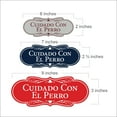 thumbnail image 4 of Designer Spanish Cuidado Con El Perro Sign (Brushed Silver) - Large, 4 of 4