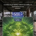 thumbnail image 3 of Digital Bathroom Scale with Large LCD Display,High Capacity Scale 400 lbs High Precision body fat scale-Green Tree Of Life With Rays Emanating From It, 3 of 4