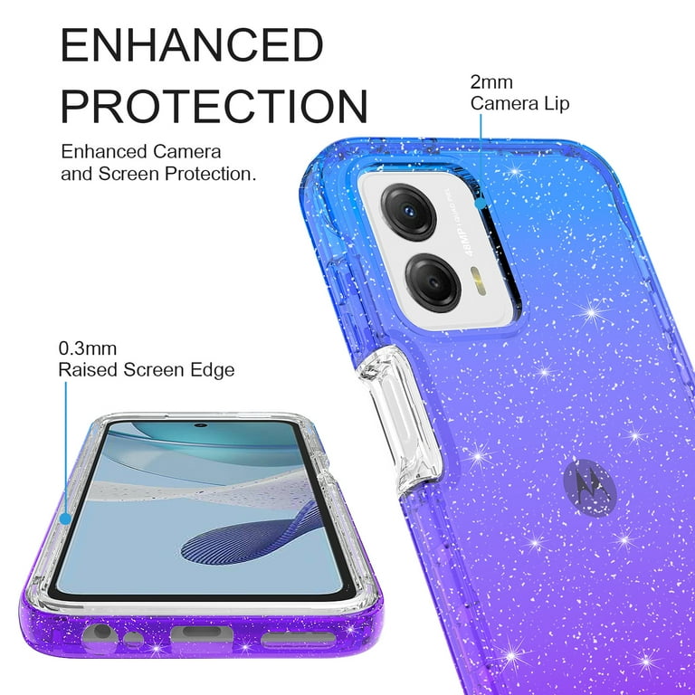 HUANGTAOLI Case For Moto G53 5G, Airbag Drop Protection Gradient