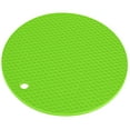 thumbnail image 2 of Estera de forma redonda, mantel individual de silicona espesado de grado alimenticio, almohadilla aislante, estera para horno microondas, verde, 2 of 14