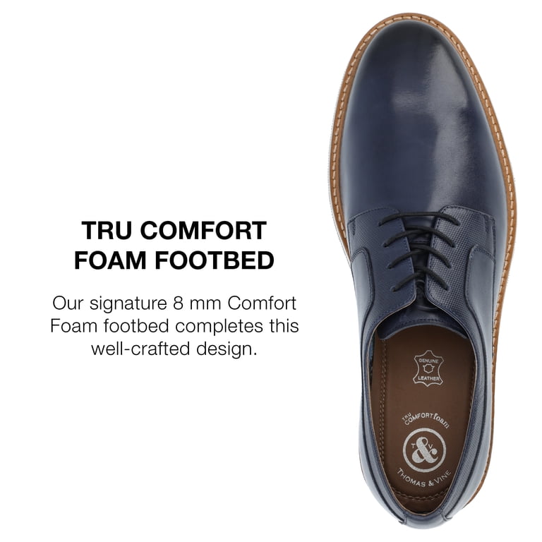Thomas & Vine Mens Glover Wide Width Tru Comfort Foam Lace 