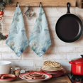 thumbnail image 6 of Blue Coastal Jellyfish Kitchen Towels Set of 3, Ocean Beach Eucalyptus Leaves Coral Absorbent Dish Towels for Kitchen, Microfiber Hand Towel, Quick Drying Tea Towel for Cleaning Decorative Dishcloths, 6 of 7
