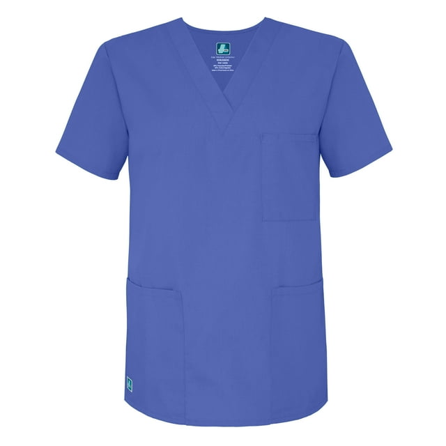 Adar Universal Unisex V-Neck Tunic 3 Pocket Scrub Top (Available in 39 Colors)