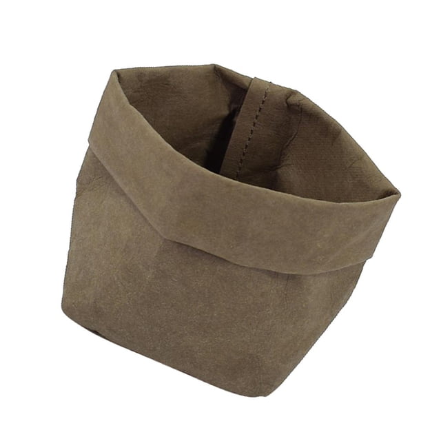 Almacenamiento del organizador del bolso respetuosa del medio ambiente reutilizable de la bolsa de papel decorativa 10x10x20cm kusrkot Maceta para plantas suculentas