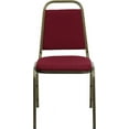 thumbnail image 4 of SLSRFD Trapezoidal Back Banquet Chair, Commercial Stackable Vinyl Upholstered Chair with Steel Frame, 500 lbs Capacity for Events, Restaurant, Conference Room,Burgundy Fabric/Gold Vein Frame, 4 of 10
