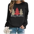 thumbnail image 2 of WEAIXIMIUNG Chandails Grande Taille pour Femmes 3X Chandail de Noël Imprimé Décontracté à Manches Longues Col Rond avec Capuche, 2 of 4