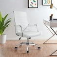 thumbnail image 5 of Furmax Ribbed Executive Chair with Swivel & Lumbar Support, 300 lb. Capacity, White, 5 of 7