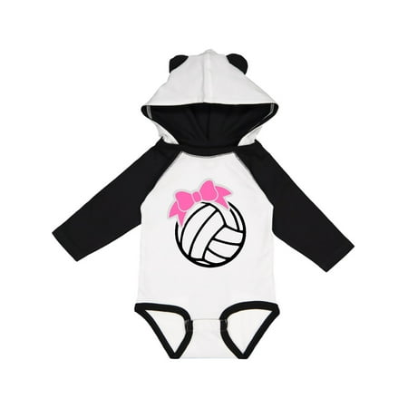 

Inktastic Volleyball with Pink Bow Gift Baby Boy or Baby Girl Long Sleeve Bodysuit